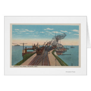 Ville de Mackinaw, MI - vue des docks de ferry