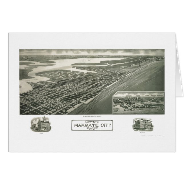 Ville de Margate, carte panoramique de NJ - 1925 (Devant horizontal)