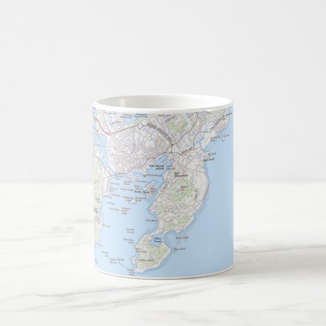 Ville de pêche de Gloucester Massachusetts Mug (Centre)