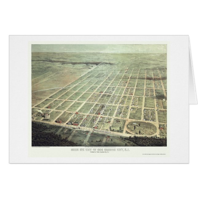 Ville de port d'oeufs, carte panoramique de NJ - (Devant horizontal)