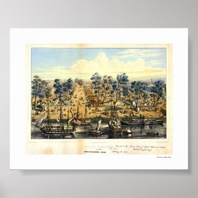 Ville de Sacramento, 1849. Poster (Front)