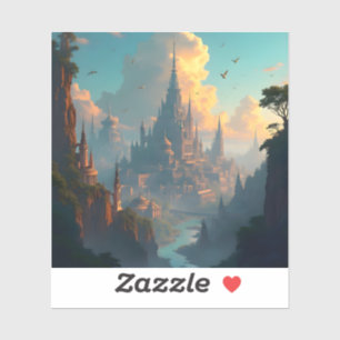 Ville des échos - Autocollant vinyle carré