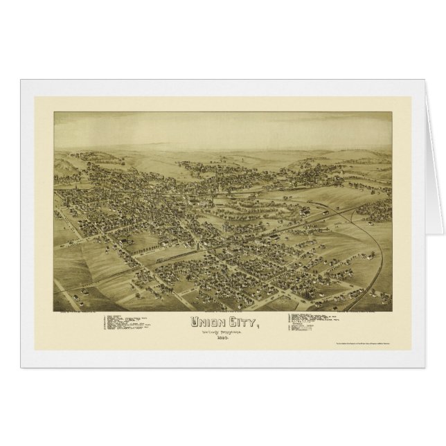 Ville des syndicats, carte panoramique de PA - (Devant horizontal)