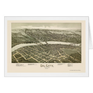 Ville d'huile, carte panoramique de PA - 1896