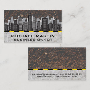 Ville Skyline   Carte de visite de construction
