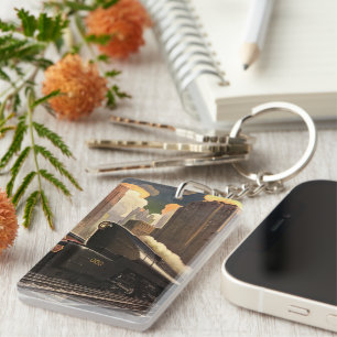 Ville vintage, train duplex T1 sur les voies ferré