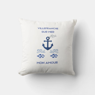 Villefranche-Sur-Mer Luxury French Riviera Throw Pillow