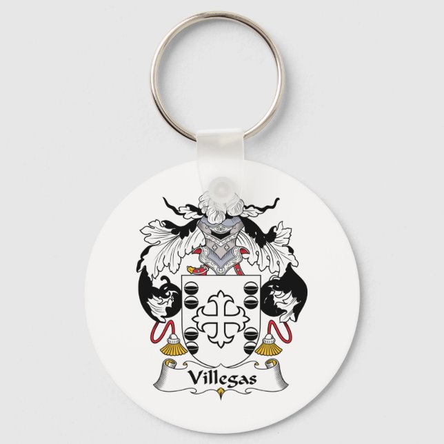 Villegas Family Crest Keychain (Front)