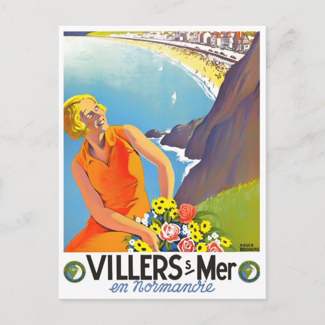 Villers France vintage travel Postcard (Front)