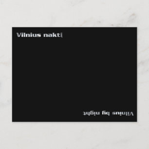 Vilnius by night / Vilnius naktį Postcard