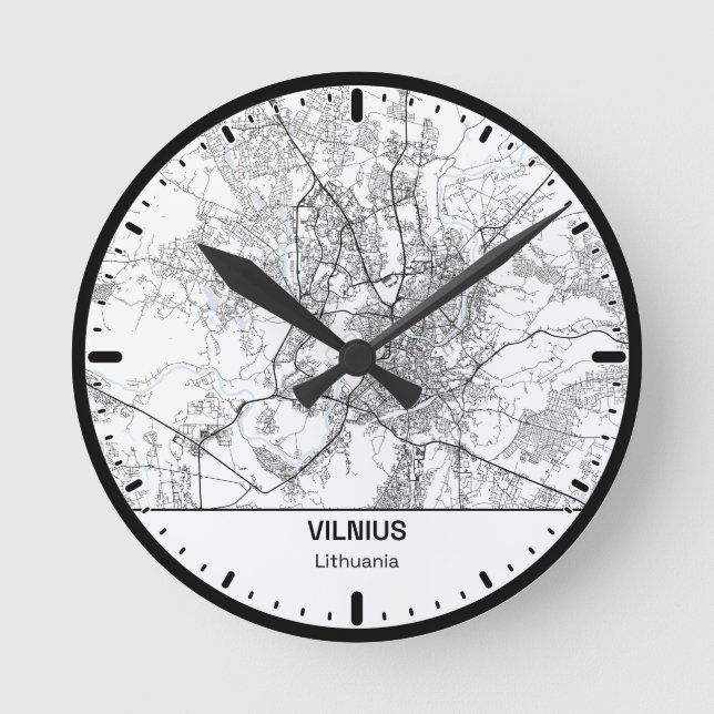 Vilnius Clock City Line Art (Front)