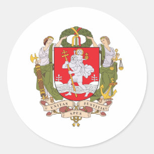 Vilnius Coat Of Arms Classic Round Sticker