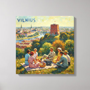 Vilnius Hilltop Picnic View Canvas Art
