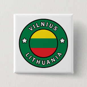 Vilnius Lithuania 2 Inch Square Button