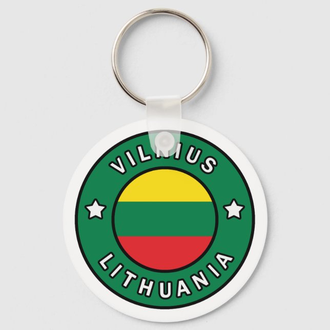 Vilnius Lithuania Keychain (Front)