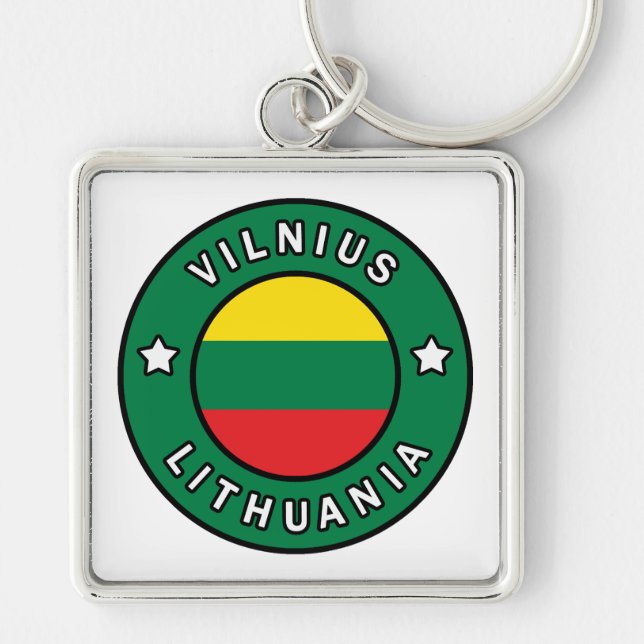 Vilnius Lithuania Keychain (Front)