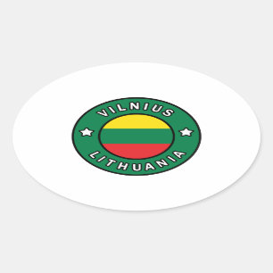 Vilnius Lithuania Oval Sticker