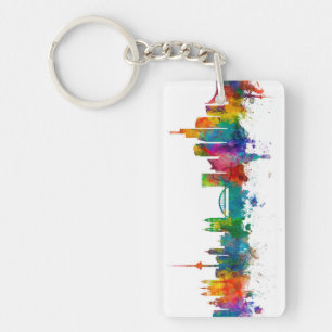 Vilnius Lithuania Skyline Keychain