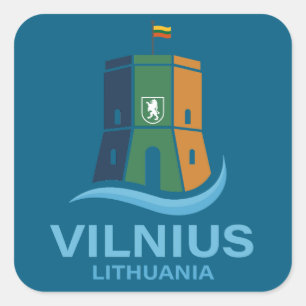 Vilnius Lithuania Square Sticker
