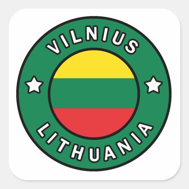 Vilnius Lithuania Square Sticker (Front)