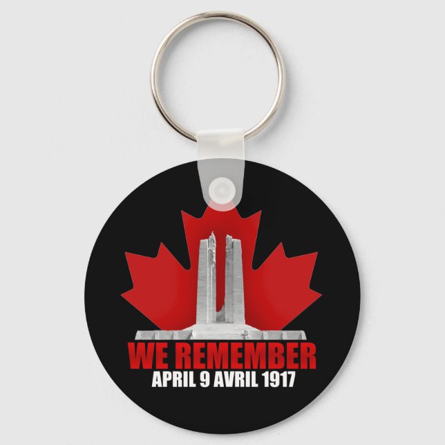 Vimy Ridge We Remember Keychain (Front)