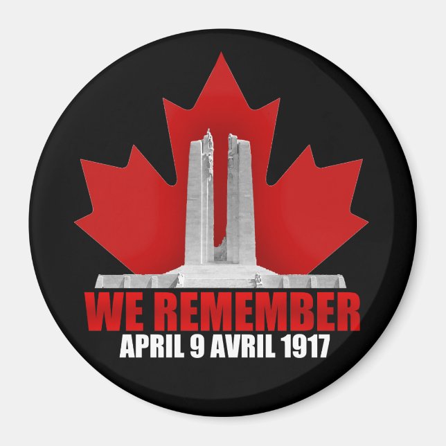 Vimy Ridge We Remember Magnet (Front)
