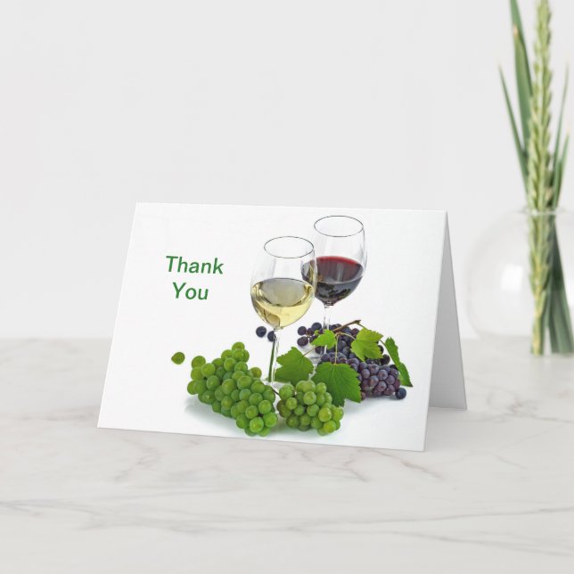 Vin 2 Cartes de remerciements (Devant)
