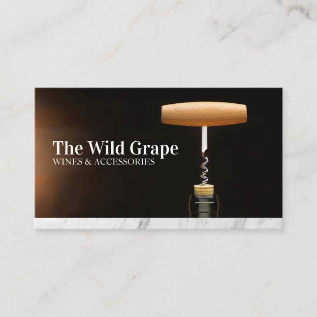 Vin à vin | Carte de visite sommelier (Devant)