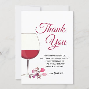 vin, adulte, carte de remerciements