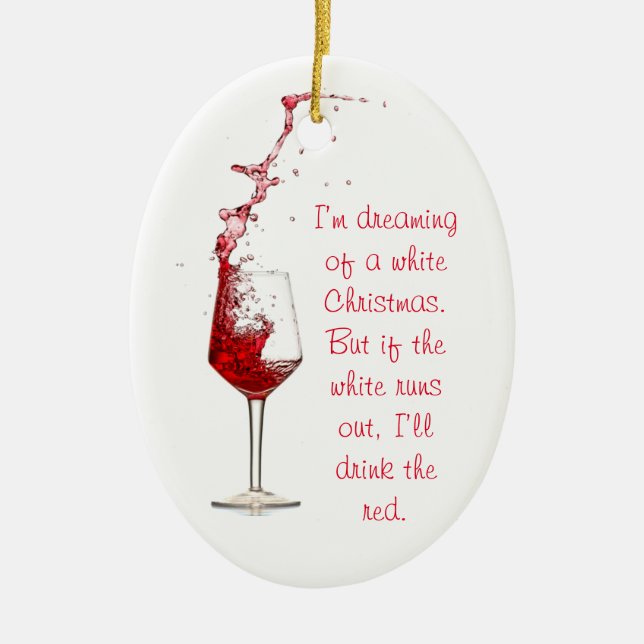 Vin amusant Ornement de Noël (Devant)