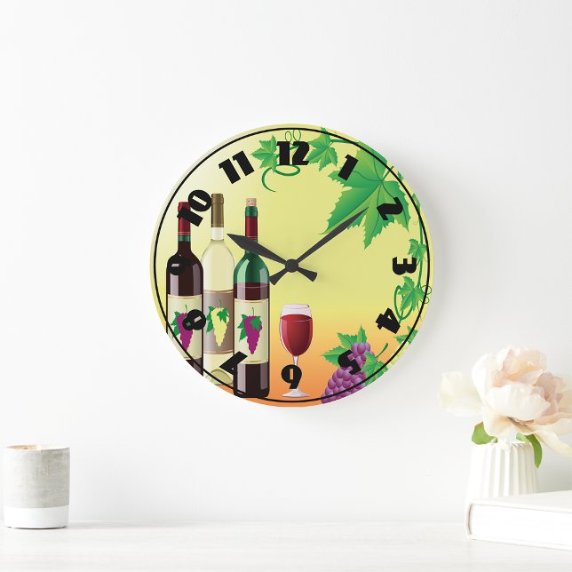 Vin Avec Horloge De Raisins (Créateur téléchargé)