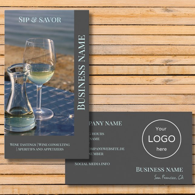Vin bar boutique promotion d'entreprise Carte de v (Créateur téléchargé)