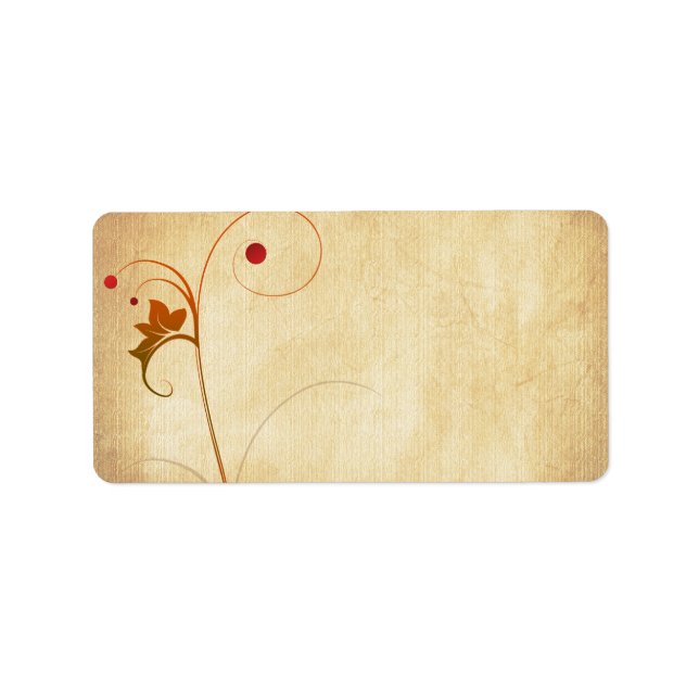 Vin & Berries Étiquette de adresse vierge (Devant)