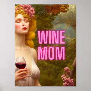 Vin coloré Maman Citer Vin Styled Poster