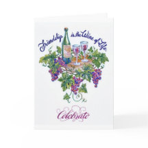 Vin d'amitié de carte de la vie
