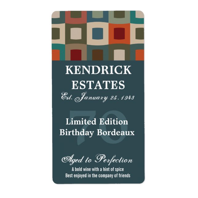 Vin d'anniversaire bleu mood (375ml) (Devant)