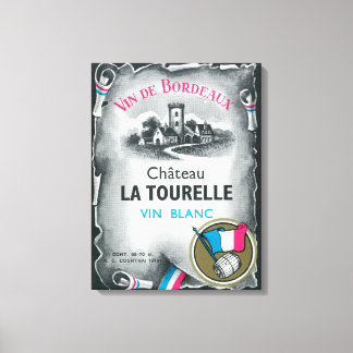 Vin De Bordeaux Wine LabelEurope Canvas Print