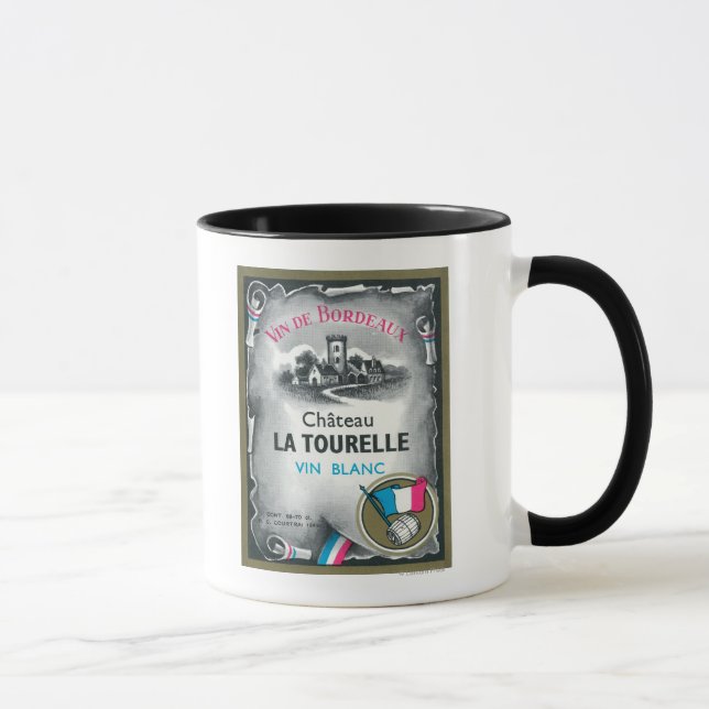 Vin De Bordeaux Wine LabelEurope Mug (Right)