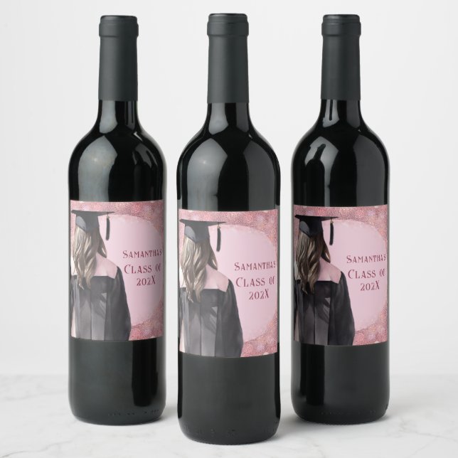 Vin de fin d'études étiquettes personnalisés (Bouteilles)