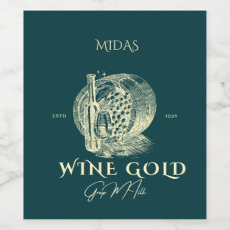 Vin de haute qualité MIDAS Wine Label