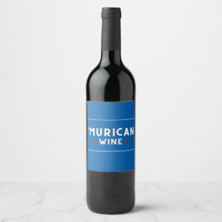 'Vin de Murcie (Bleu) - 4 juillet Vin Étiquette