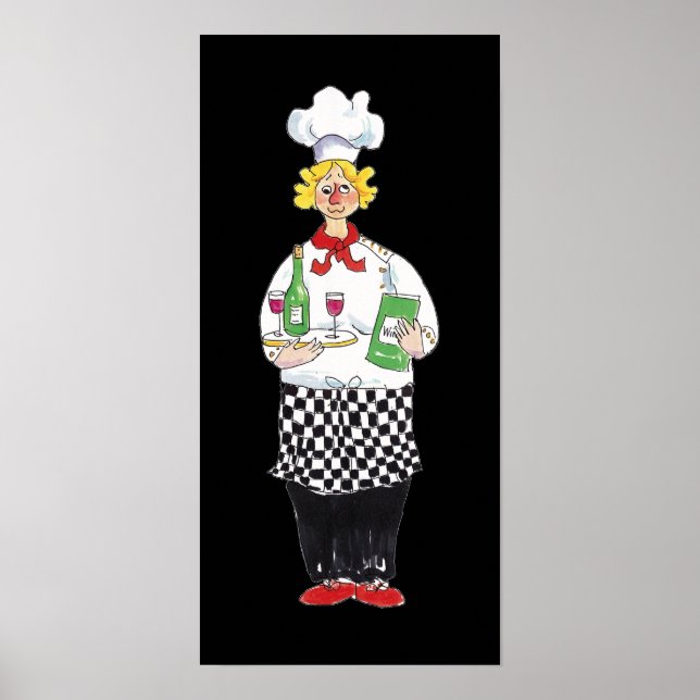 Vin Dégustation Chef imprimé / affiche (Devant)
