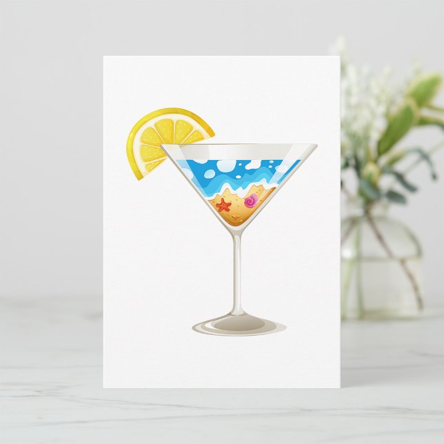 Vin d'été Verre Boire Rafraîchissement Invitations (Créateur téléchargé)