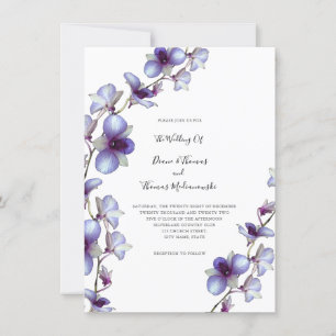 Vin d'orchidée bleue Faire-part de mariage