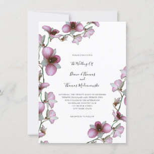 Vin d'orchidée rose Faire-part de mariage