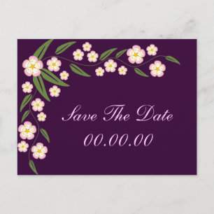 Vin en floraison Enregistrer la date Cartes postal