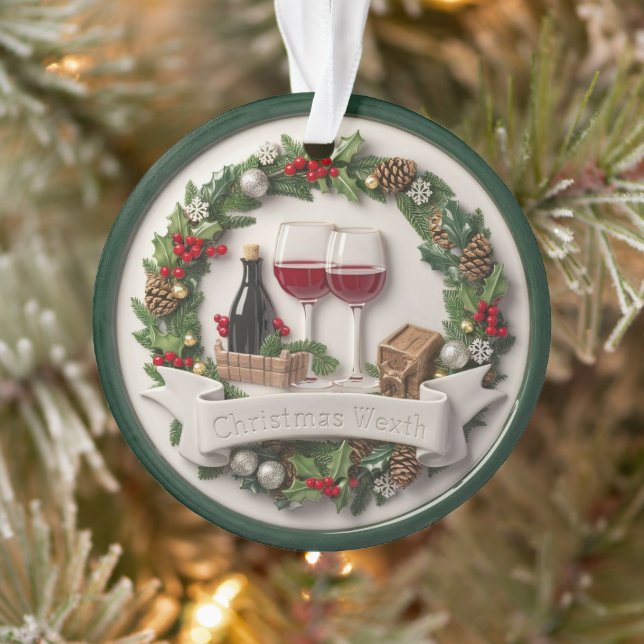 Vin et ornement festif haut-relief (Arbre)