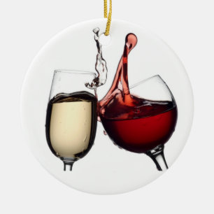 VIN ET PLUS DE VIN ORNEMENT D'ARBRE