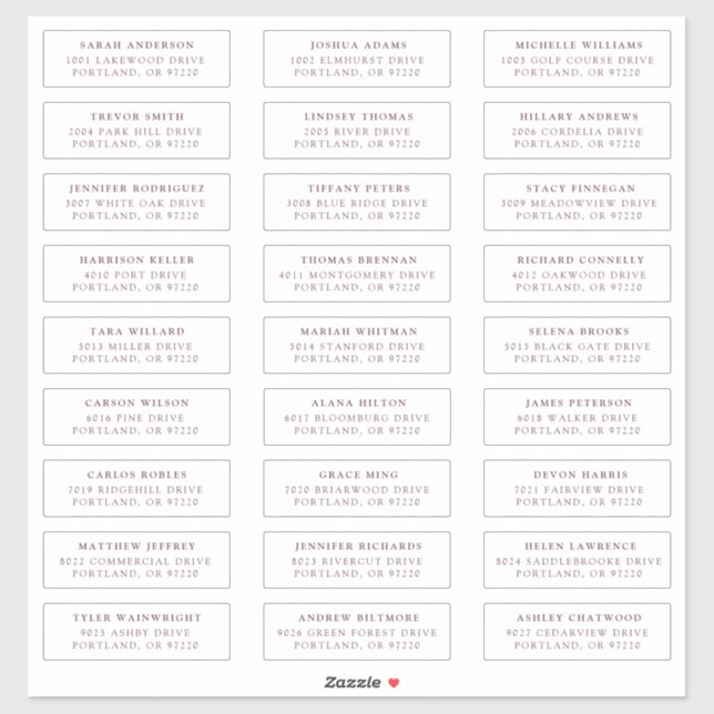 Vin | Étiquettes de adresse individuels (Feuille)