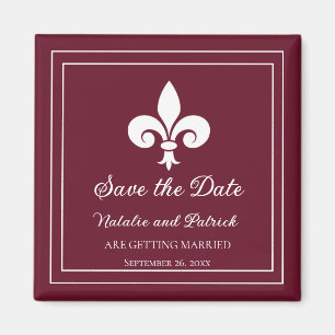 Vin Fleur de Lis Économisez la date Magnet